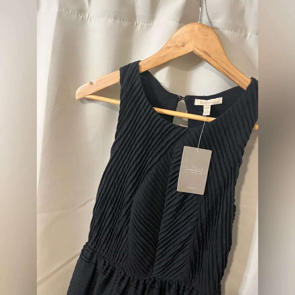 BORDEAUX DRESS — black Anthropologie size XS. - Picture 2 of 9